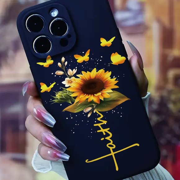 Sunflower Anti-fall Phone Case Compatible With iPhone case 15/14/13/12/11 - Picture 1 of 5